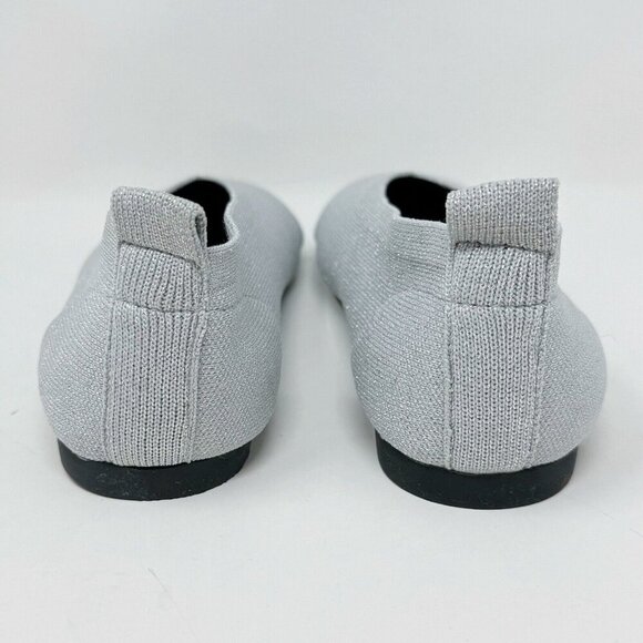 Bernie Mev New‎ York Metallic Silver Slip On Ballet Flat 5.5 (36) Pointed Toe - Picture 5 of 12